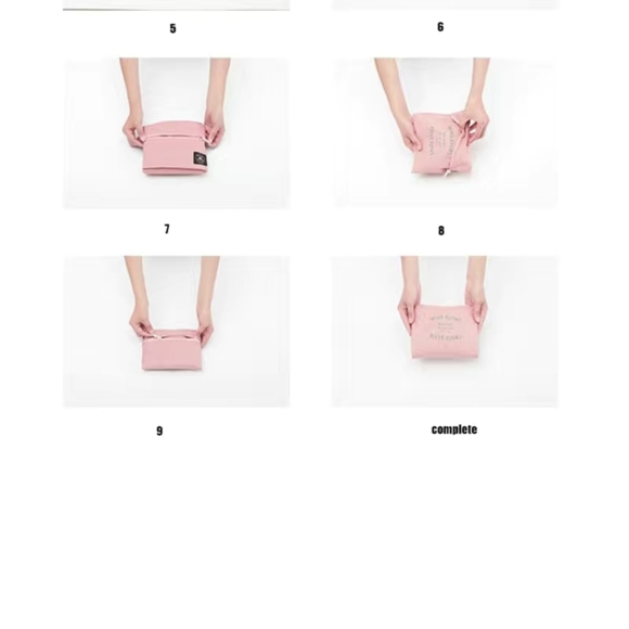 NWT Pink Foldable Travel Duffle Bag, Lightweight Waterproof - Picture 6 of 9